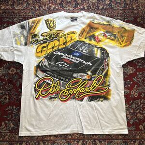 VTG 2000 Dale Earnhardt Black Gold AOP Nascar Chase T-Shirt - Men's 2XL Mint